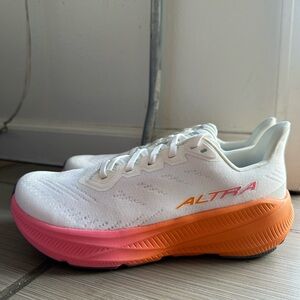 Altra White and Pink-Orange Athletic Shoes